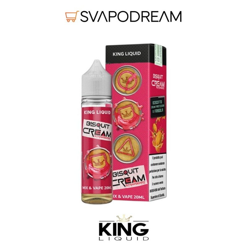 KING LIQUID - Liquido Mix&Vape 20ml BISQUIT CREAM STRAWBERRY