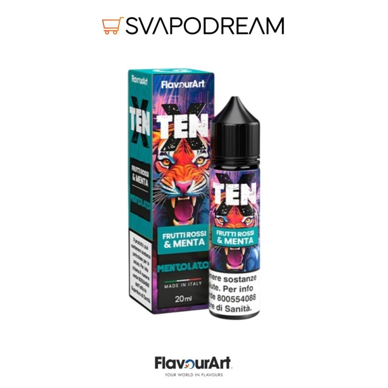 FLAVOURART - Aroma Shot 20ml TEN-X FRUTTI ROSSI E MENTA