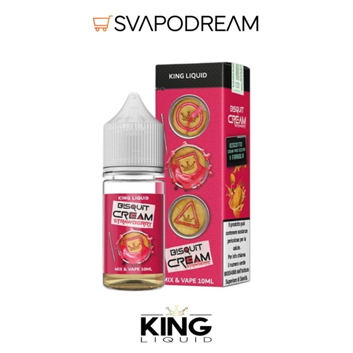 KING LIQUID - Liquido Mix&Vape 10ml BISQUIT CREAM STRAWBERRY