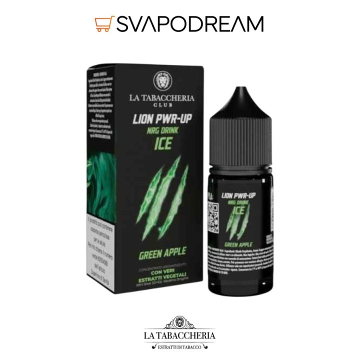 LA TABACCHERIA LION PWR-UP - Mini Shot 10ml NRG DRINK ICE GREEN APPLE