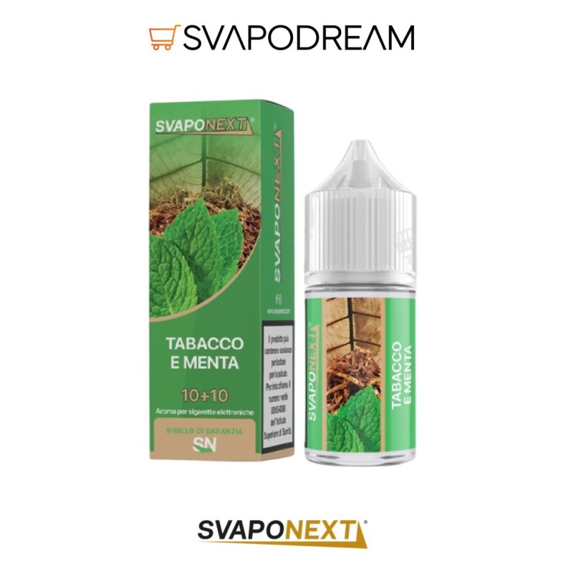 SVAPONEXT - Aroma Mini Shot 10ml Starter Flavour TABACCO E MENTA