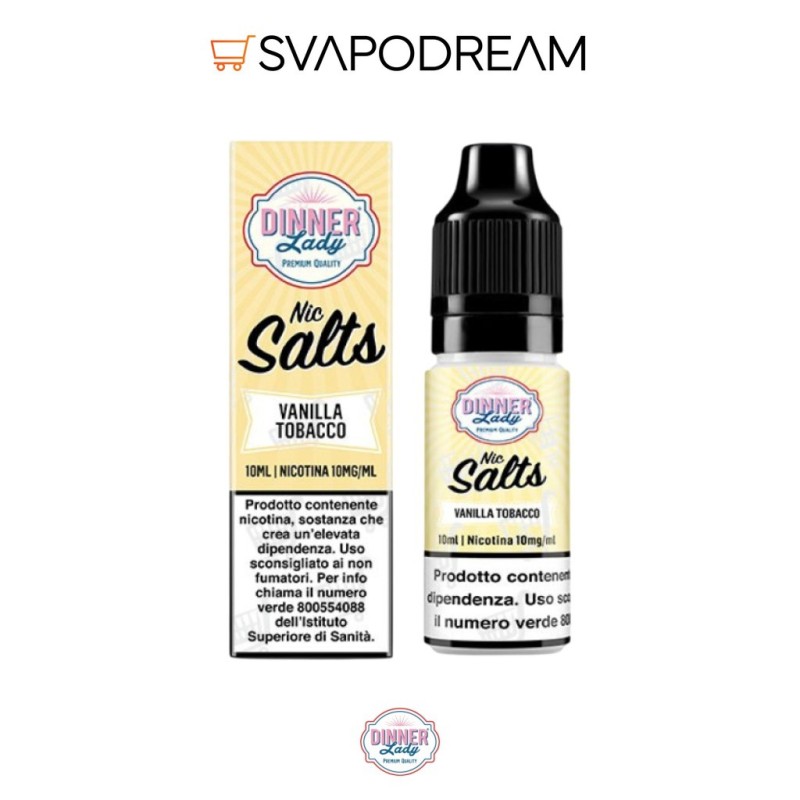 DINNER LADY - Liquido Salts 10ml VANILLA TOBACCO