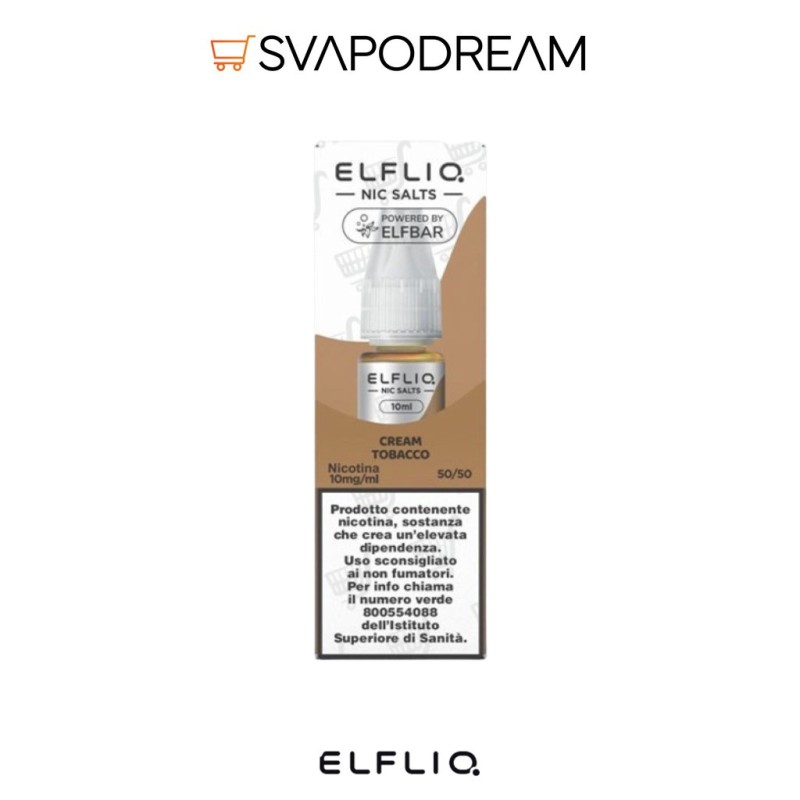 ELFLIQ by Elfbar - Liquido Nic Salts 10ml CREAM TOBACCO