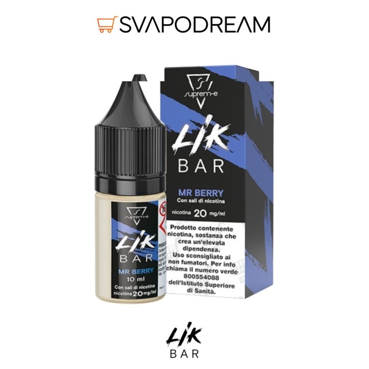 LIK BAR by Suprem-e - Liquido Nic Salts 10ml MR BERRY