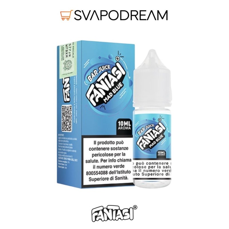 FANTASI VAPE - Aroma Concentrato 10ml Bar Juice MAD BLUE