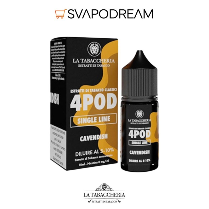 LA TABACCHERIA - Aroma Concentrato 10ml 4POD Single Line CAVENDISH