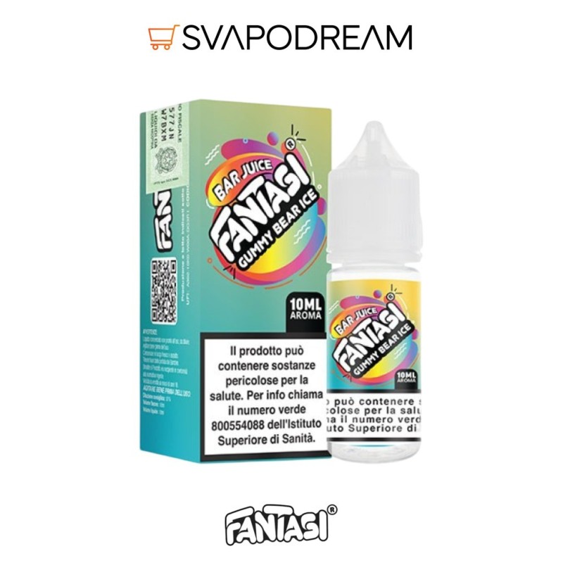 FANTASI VAPE - Aroma Concentrato 10ml Bar Juice GUMMY BEAR ICE