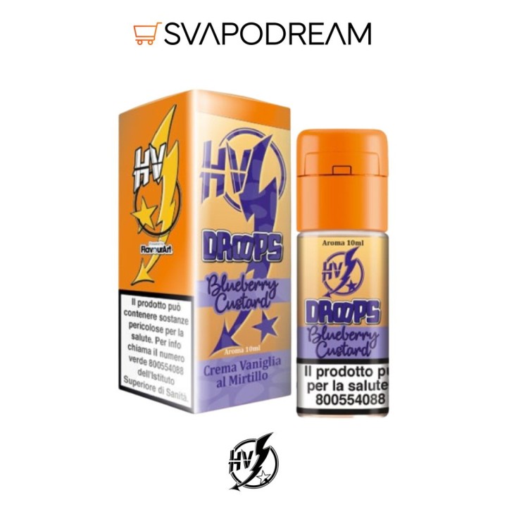 HIGH VOLTAGE - Aroma Concentrato 10ml Droops BLUEBERRY CUSTARD