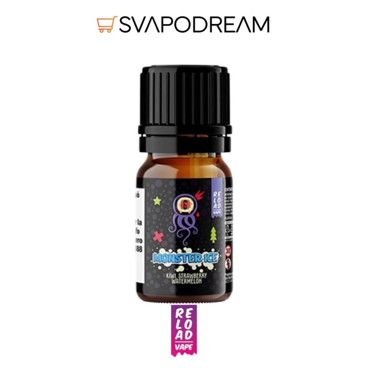 RELOAD VAPE - Aroma 10ml Monster Ice KIWI STRAWBERRY WATERMELON