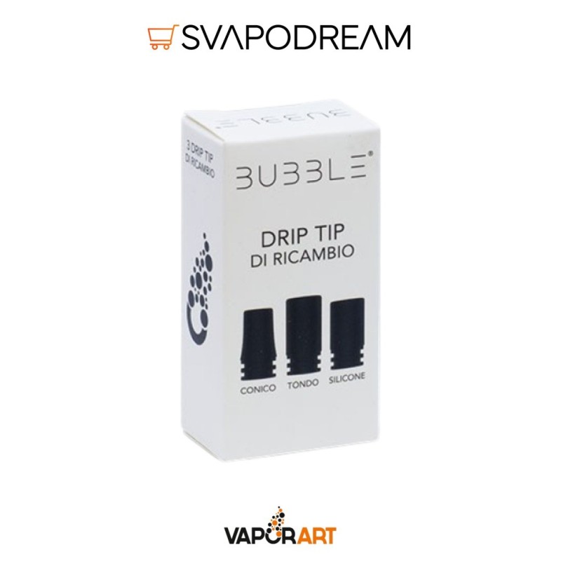 BUBBLE VAPORART Drip Tip di Ricambio 3pz