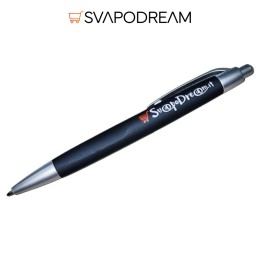 Penna a Sfera Nera Antiscivolo con Logo | Svapodream