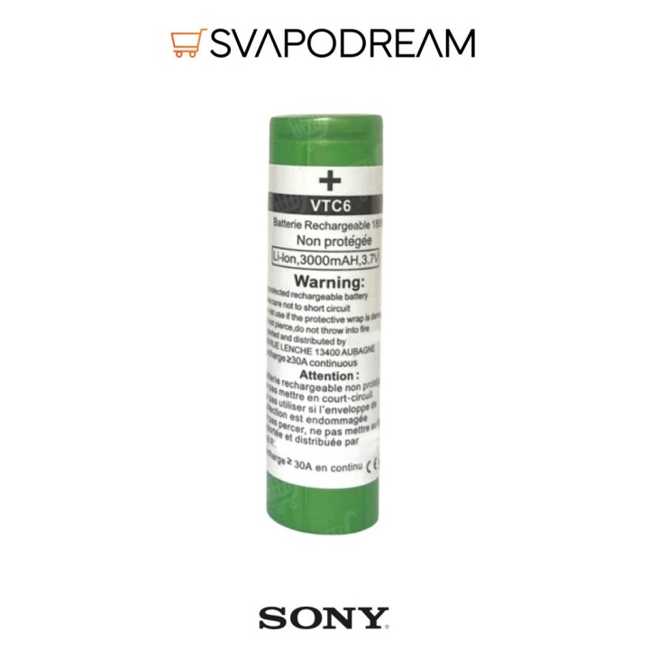 Batteria Sony VTC6 18650 3000mAh 30A | Svapodream