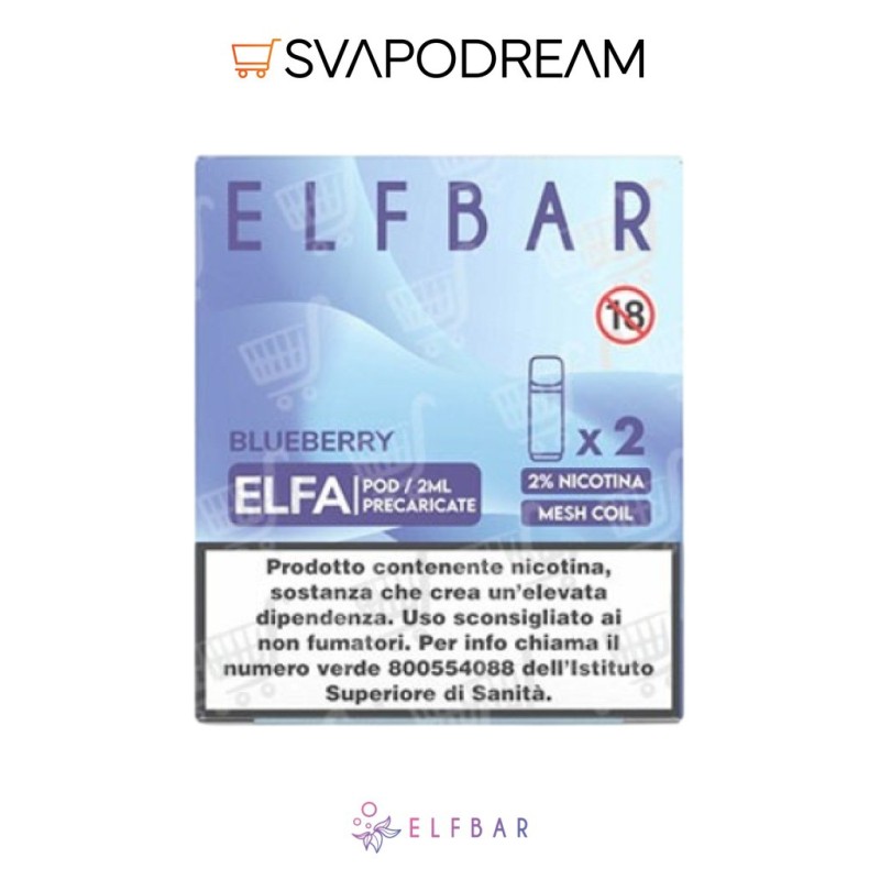 ELFBAR ELFA - Cartuccia Pod Precaricata BLUEBERRY