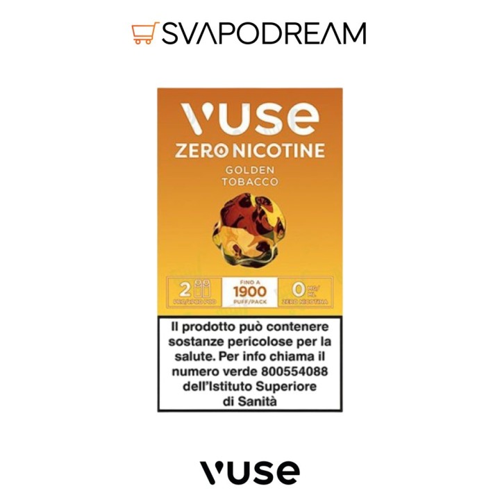 Vuse Pro Golden Tobacco Pod Ricariche 2pz | Svapodream