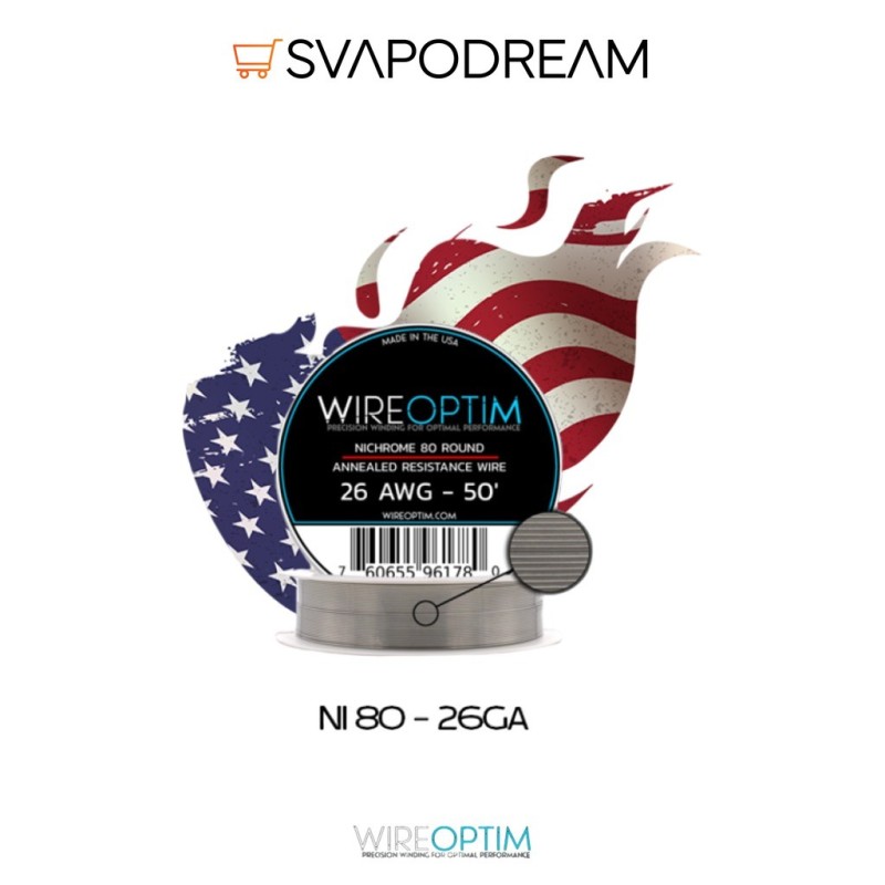 Wireoptim Filo Ni80 Nichrome 80 26-27-28GA 15m | Svapodream