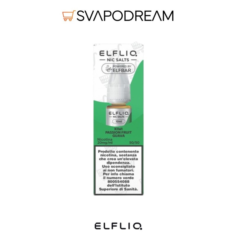 ELFLIQ by Elfbar - Liquido Nic Salts 10ml KIWI PASSION FRUIT GUAVA