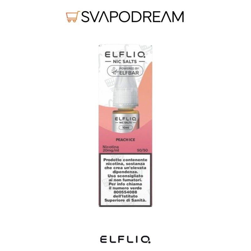 ElfLiq Peach Ice Nic Salts 10ml by Elfbar | Svapodream