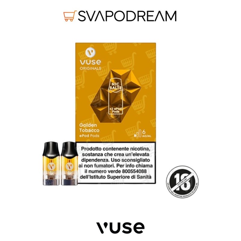 VUSE ePod2 Cartuccia Pod Precaricata GOLDEN TOBACCO