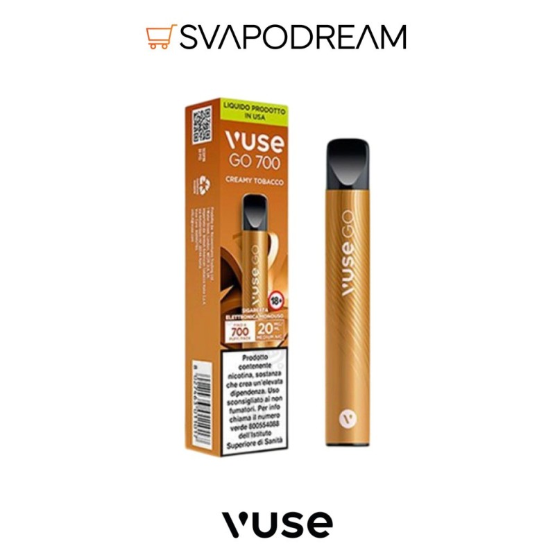 VUSE GO 700 Pod Mod Usa e Getta CREAMY TOBACCO 700 PUFF
