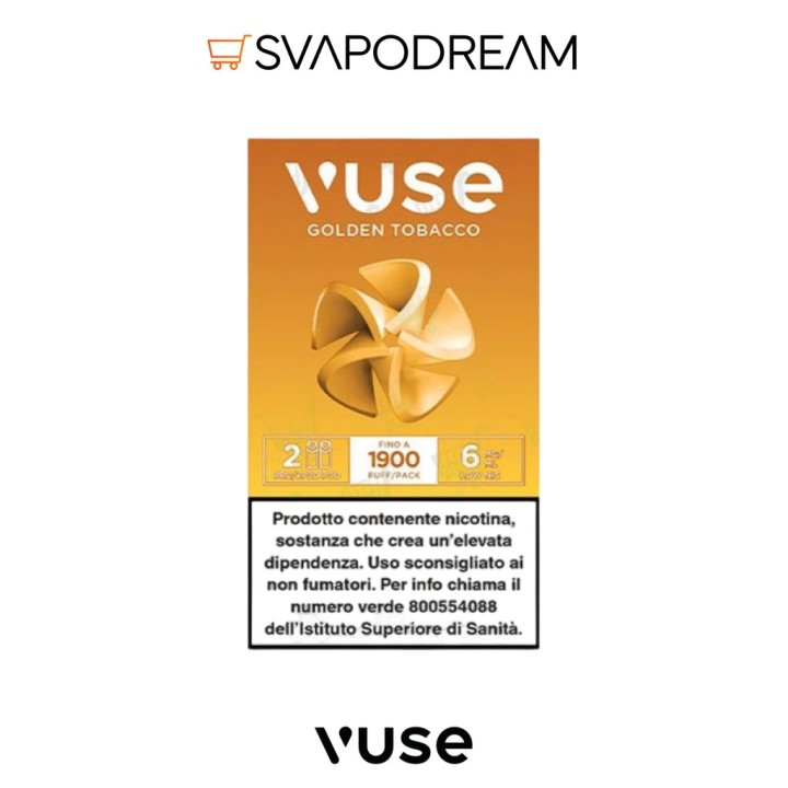 Vuse Pro Golden Tobacco Pod Ricariche 2pz | Svapodream