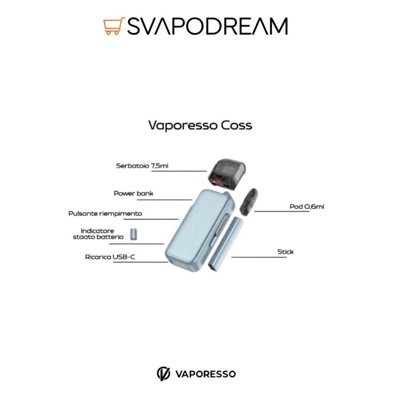 VAPORESSO - Cartuccia Serbatoio Kit COSS