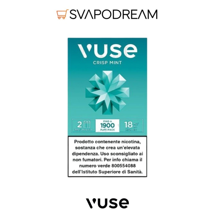 Vuse Pro Crisp Mint - Ricarica Pod Menta 2pz | Svapodream