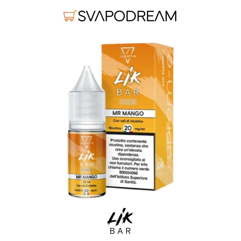 LIK BAR by Suprem-e - Liquido Nic Salts 10ml MR MANGO