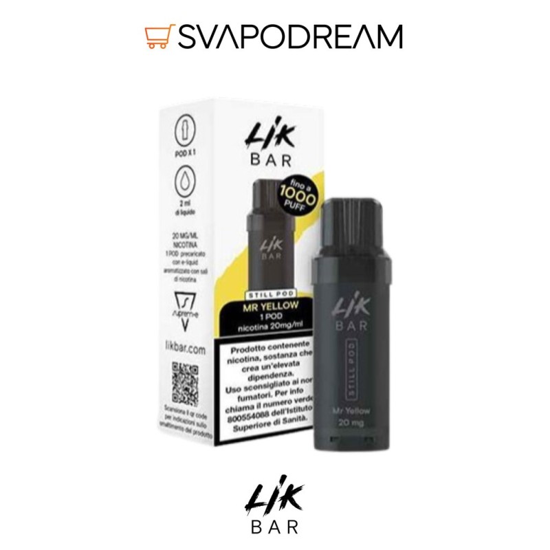 Lik Bar Still Pod Mr Yellow Banana Ice 10/20 mg | Svapodream