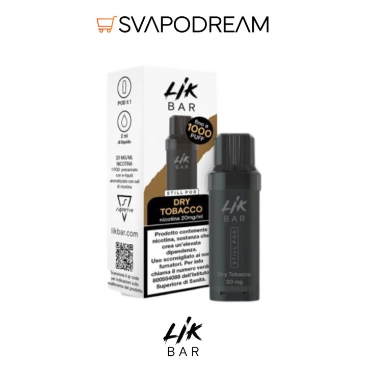 Lik Bar Still Pod Tabacco Secco 10/20 mg | Svapodream