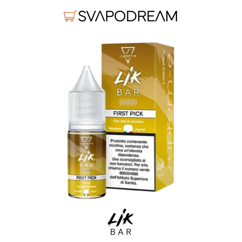 Lik Bar First Pick Liquido Nic Salts 10ml | Svapodream