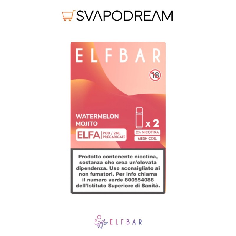 Elfa Watermelon Mojito Pod Precaricata 20mg | Svapodream