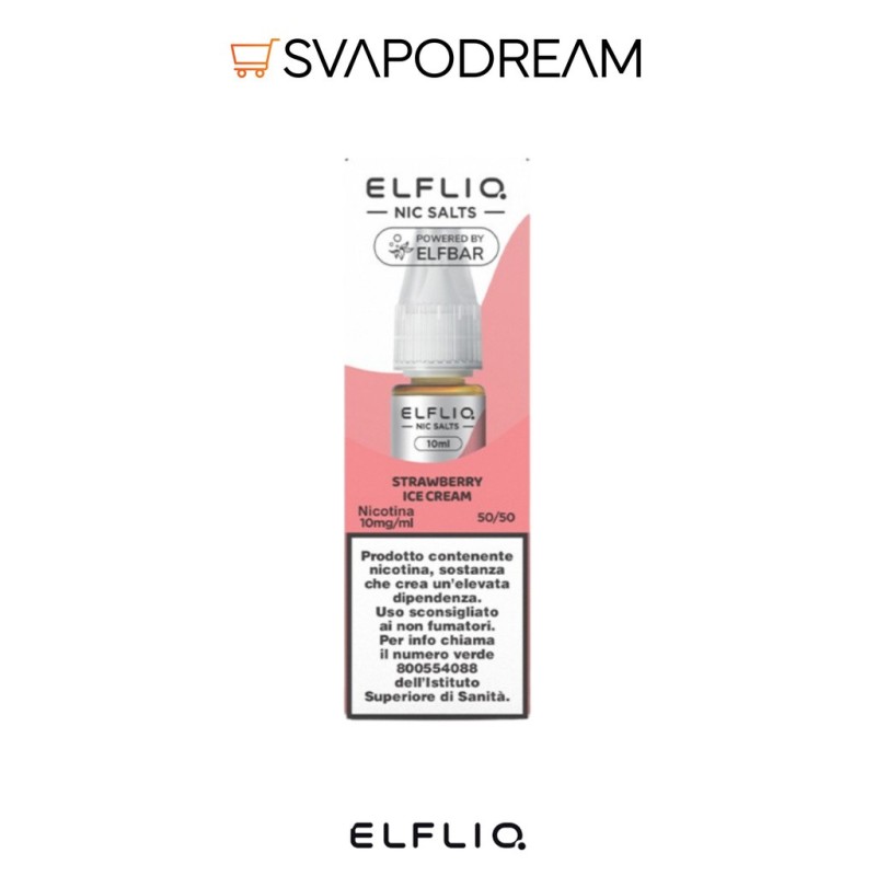 ELFLIQ Strawberry Ice Cream Nic Salts 10ml | Svapodream