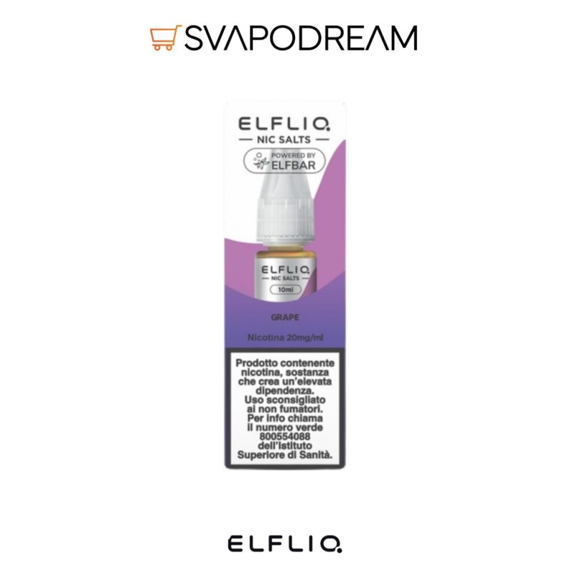 ELFLIQ Grape Nic Salts 10ml Elfbar | Svapodream