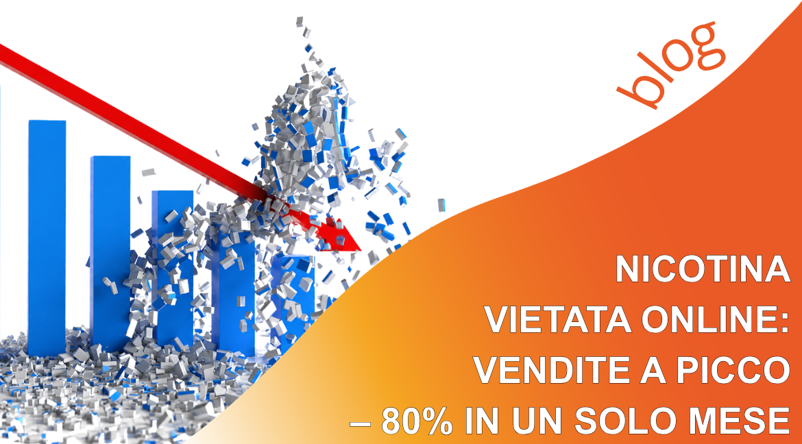 Nicotina vietata online: vendite a picco (-80% in un solo mese)